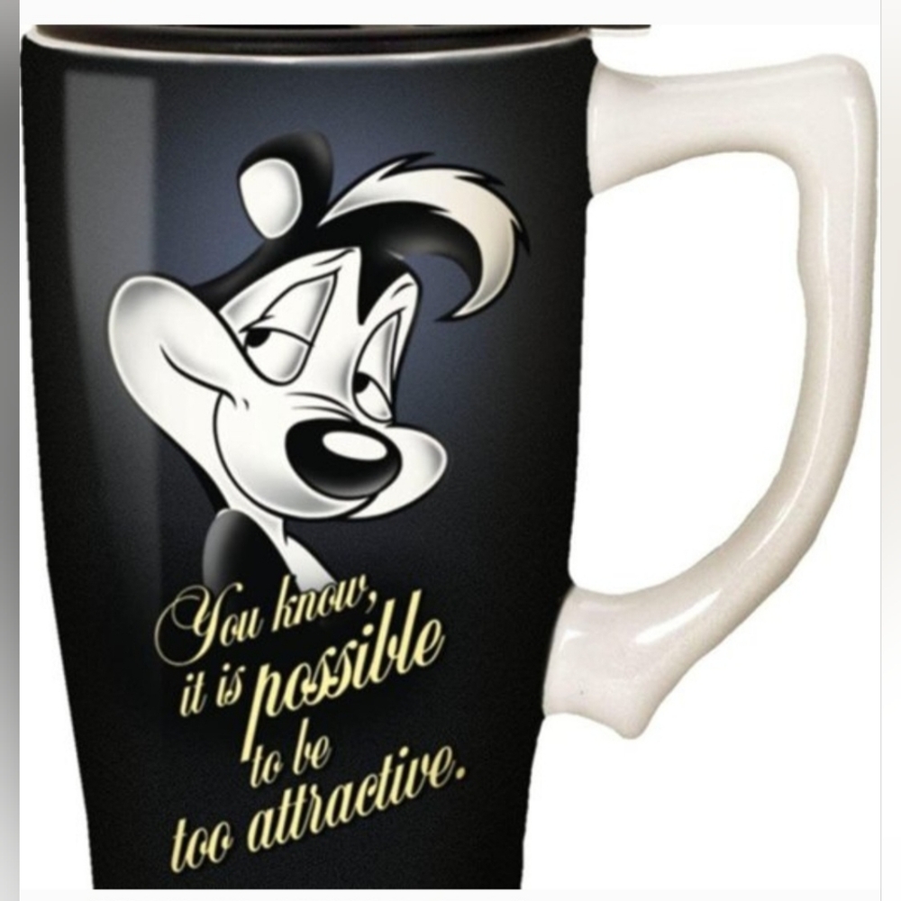 Pepe le Pew Ceramic Travel Mug